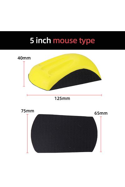 Choice 5inch mouse HIFESON 5/6inch Mini Round Sanding Block Mouse Sanding Disc Sandpaper Tool Backing Polis