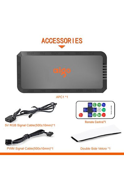 Choice A-rgb White Acp1 Argb Controller Aigo Ar12pro Computer Case Fan Ventoinha Pc 120mm Rgb Fan 4pin Pwm