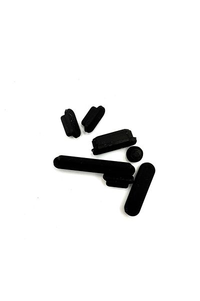 Choice A3113 A2681 Air13.6 black 7PCS Dust Plug Cover Dirt Plug Cups Set for MacBook Pro 14/16 inch Air M3