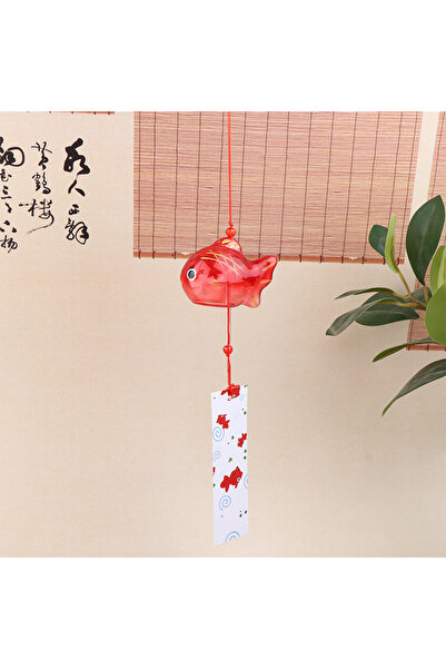 Choice أجراس الرياح الحمراء، زينة خارجية معلقة على شكل سمكة ذهبية على الطراز ...