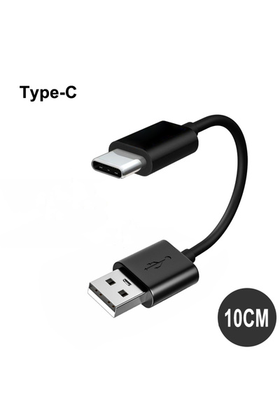 Choice كابل USB Type-C قصير للغاية 20/10 سم أسود من النوع C 3a ذكر USB A إلى كابل بيانات Type-c ذكر F