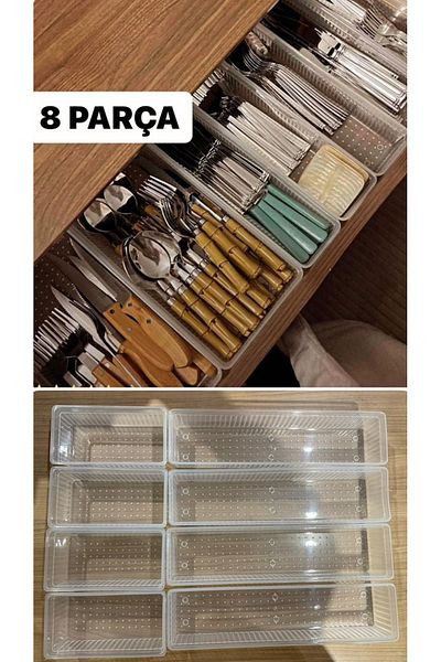 Bayev Bade 8 Pieces Drawer Inside Spoon Holder 4 4 Organizer Organizer Modular Cutlery Box