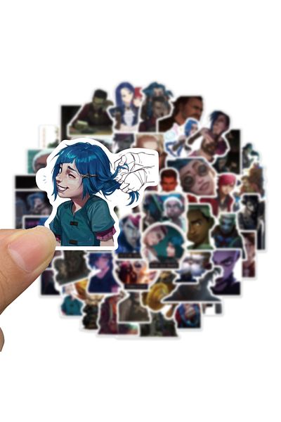 Choice 50pcs-random 50pcs Cool Cartoon Anime Arcane Game Stickers For Cars Motorcycles Water Cup Children's