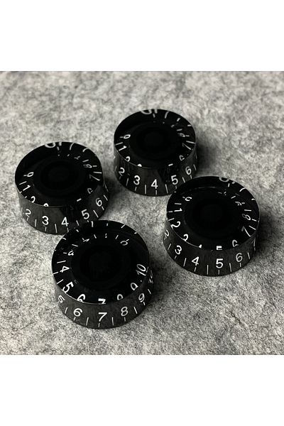 FLEOR Black 4pcs Electric Guitar Speed Control Knobs For Lp Guitar,5 Colors Choose