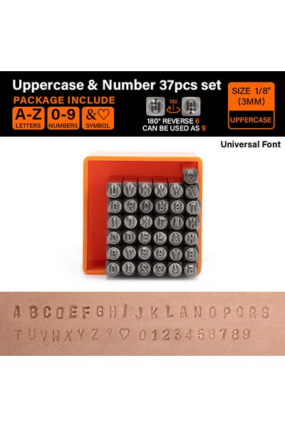 Choice Uppercase Set A 37pc Wuta 27/36pcs Alphabet Stamp Set Number & Letter Stamping Punch Kit Steel Die E
