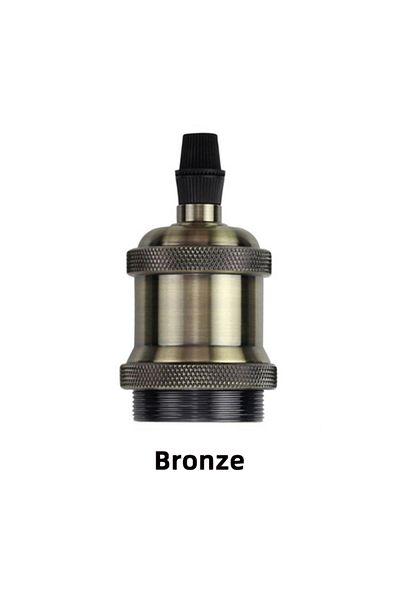 Choice Bronze Vintage Lamp Socket Edison Screw Lamp Holder E27 Bulb Bases Light Bulb Industrial Hanging Lam
