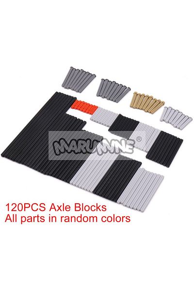 Choice 120pcs Axle Set 120pcs Moc Technology Blocks Cross Axle Sticks Rod High-tech Bricks Accessories Comp