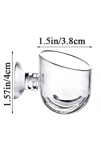 Choice وعاء نباتات مائي أكريليك أبيض لتزيين حوض السمك مع حامل شفط أسطواني للز...