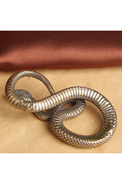 Choice one size Retro Copper Snake Boa Ornament Decoration Tea Pet Antique An...