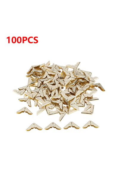 ANENG Gold 100pcs 100/200pcs Metal Book Corner Protectors Tone Scrapbooking Albums Menus Folders Corner Pr