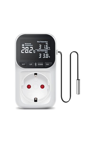 Choice Va050eu Digital Temperature Controller Socket Thermostat Eu Plug 220v With Timer Switch Heating Cool