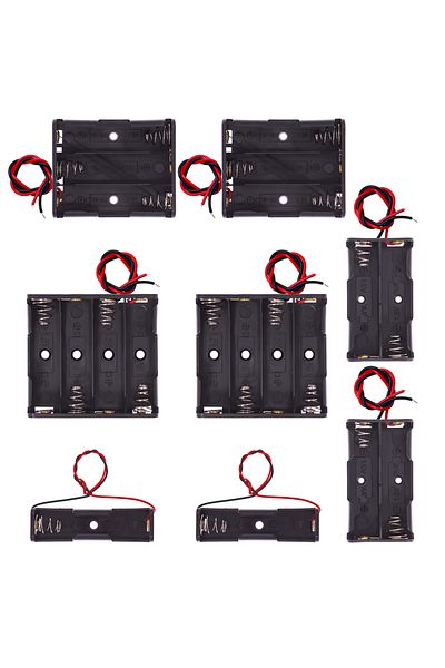 Choice Aa Battery Holder 8pcs Aa Battery Holders With Wire Includes 1 Aa Battery Holder 1.5v, 2 Aa Battery