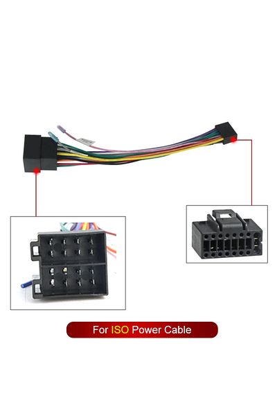 Choice Cable Iso 16 Pin To Iso Wiring Harness Adapter 16p Plug Iso Connector Conversion Cable Universal Acc