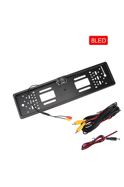 LEEPEE 12v 8led 12v Car Rear View Camera 4/8 Led European Uk License Plate Holder Parking Sensor 2.4g Rever
