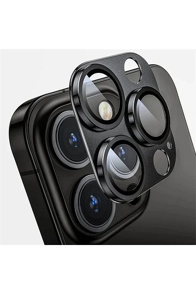 Choice For Iphone 15pro Black Metal Armor Camera Lens Protector Glass For Iphone 14 15 Pro Max Back Lens Pr