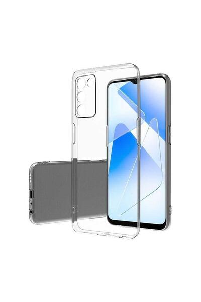 Zebana Oppo A55 Uyumlu Kılıf Zebana Şeffaf Soft Silikon Kılıf Şeffaf