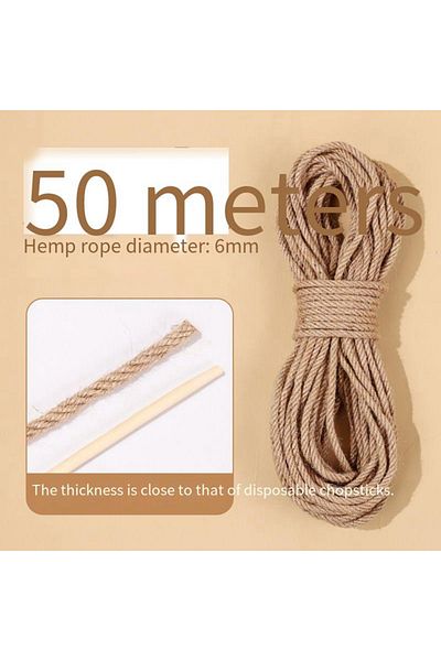 Choice B50 20/50m 4/6/8mm Natural Sisal Rope Cat Scratcher Rope Tree Scratching Diy Toy Paw Claw Furniture