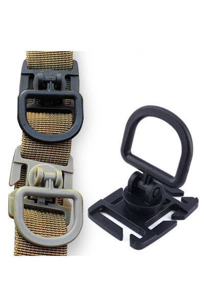 Choice green 4Pcs 360 Rotation D-Ring Clips Tactical Bag Accessories for MOLL...