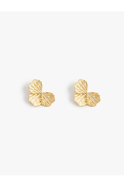 Koton Clover Leaf Shaped Metal Earrings