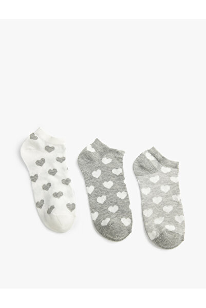 Koton Set de 3 șosete cu papuci în formă de inimă