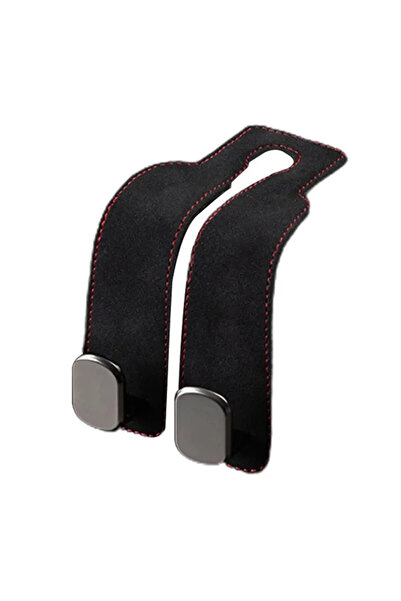 ZUIMI خطاف سيارة أسود 2 في 1، خطافات ظهر المقعد الخلفي للسيارة، مشبك تعليق مس...