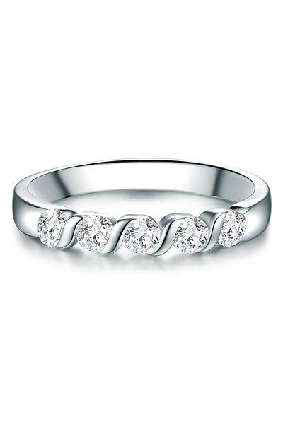 Trilani Silberring Ring Sterling Silber Zirkonia weiß