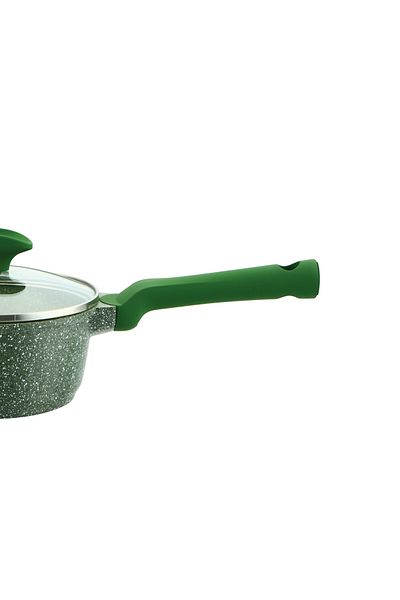 Prestige 18 cm Sauce Pan w/lid Granite Non-Stick Cast Aluminium - Green
