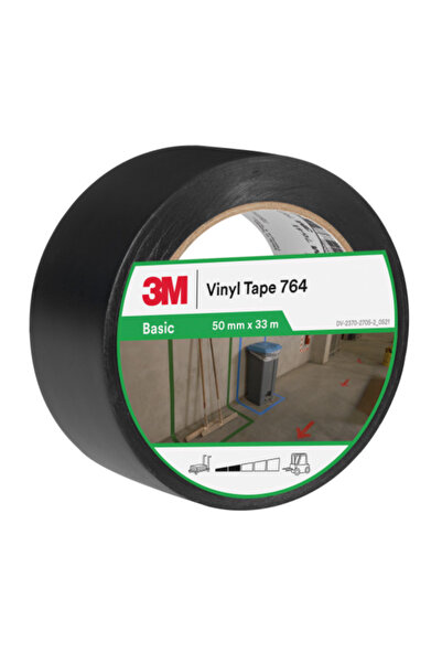 3M Ταινία σήμανσης 764 I 50 χιλ. x 33 μ. μαύρη