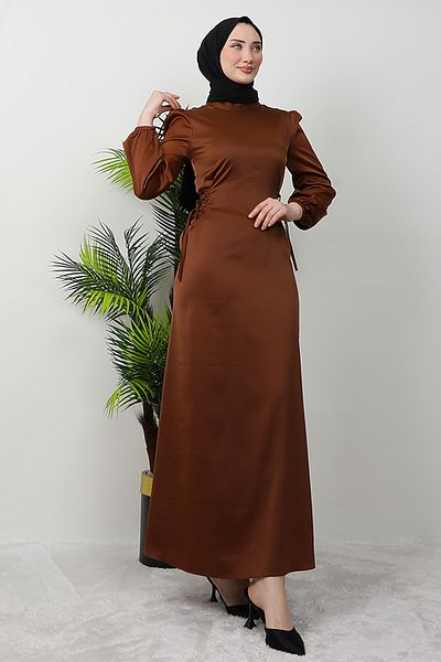 Giza Giyim Sahra Hijab Φόρεμα Καφέ