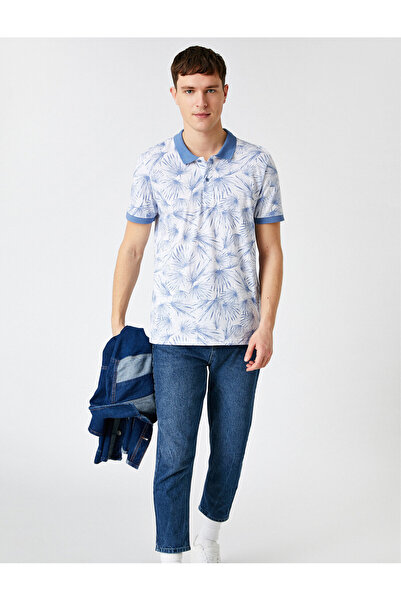 Koton Μπλουζάκι πόλο με τροπικό σχέδιο