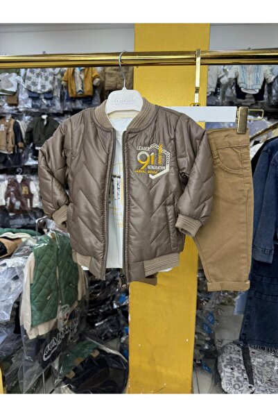 Tk طقم للأولاد مكون من 3 قطع من KIDS Tela - تي شيرت مطرز بأكمام طويلة لعمر 6/...