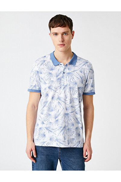Koton Μπλουζάκι πόλο με τροπικό σχέδιο