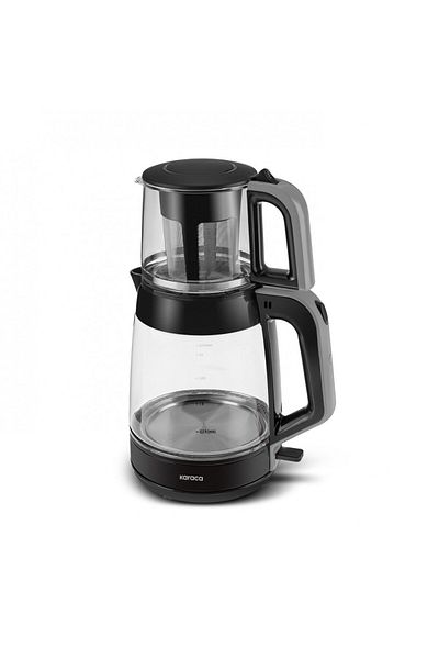 Karaca Glass Tea XL 2 in 1 Glas-Teemaschine Space Gray