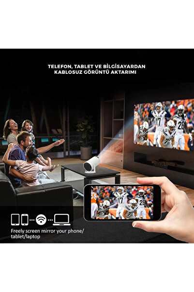 hakopro H96 Mini Android 11.0 1080p Taşınabilir Projeksiyon Cihazı