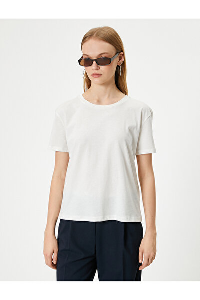 Koton Basic T-Shirt Crew Neck Short Sleeve Cotton