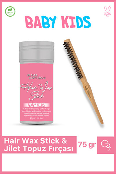 G.G. GLAM & GLAMOROUS Baby Stick Wax Ve Jilet Tahta Topuz Fırçası