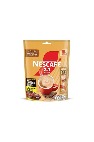 Nescafe 3 in 1 Milk Foam Economical Pack of 10 X 4 Pieces
