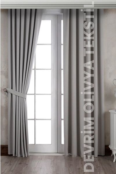 SHY TEKSTİL Stone Color Luxury 1stClass - Custom Sewing, Light Proof Background, Curtain Extra Strength Blackout