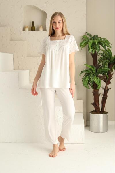 LİMİSSİ Limissi 23201 Ženska trudnička pidžama u boji ekru