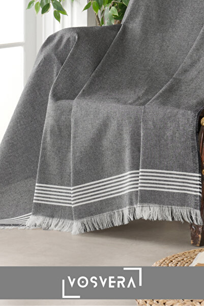 vosvera Single Arm Knitted Cotton Natural Sofa Cover 160X180 cm