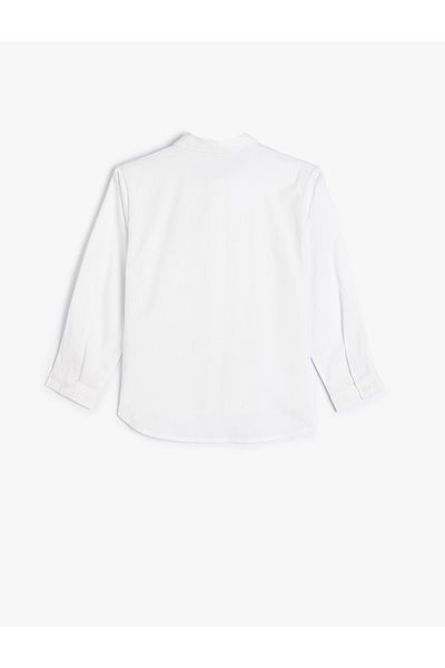 Koton Long Sleeve Sequin Detailed Cotton Shirt