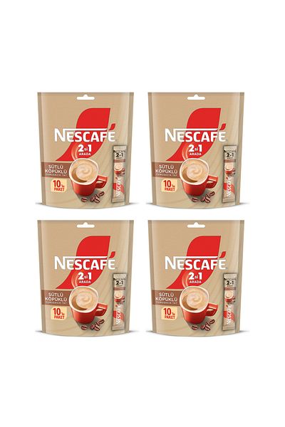 Nescafe 2 in 1 Milk Foam Economical Pack of 10 X 4 Pieces