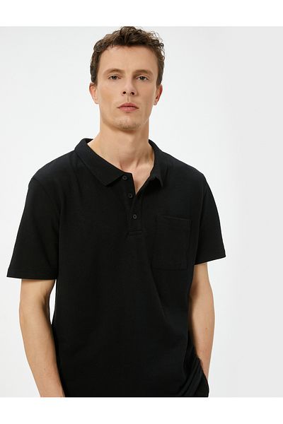 Koton Поло деколте Slim Fit джоб с детайлно копче