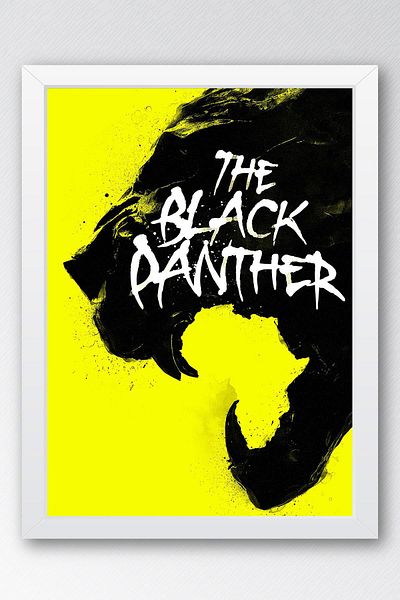 Saturn Tablou înrămat The Black Panther - Poster Marvel
