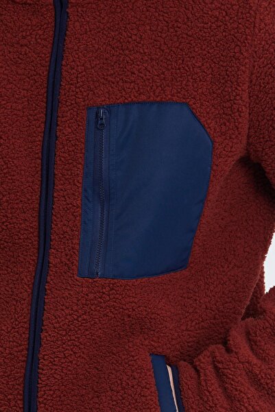 Polo State Ανδρικό μπουφάν από βελούδινο πλακάκι με γιακά Fleece Comfort