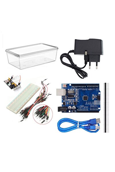 Devre Dünyası Robotik Kodlama Arduino Temel Seviye Elektronik Başlangıç Seti - Kutulu MB-102 Breadboard Güç Kartı