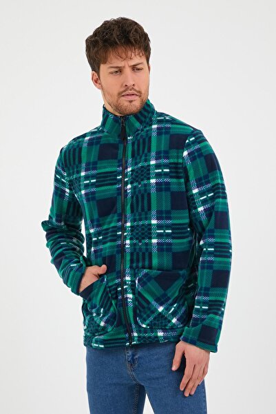 Polo State Чоловічий піджак у клітинку зелений