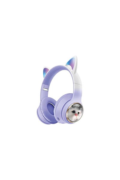 Sunix Wireless 5.3 Stereo Kedili Kulak Üstü Bluetooth Kulaklık Mor Blt-45