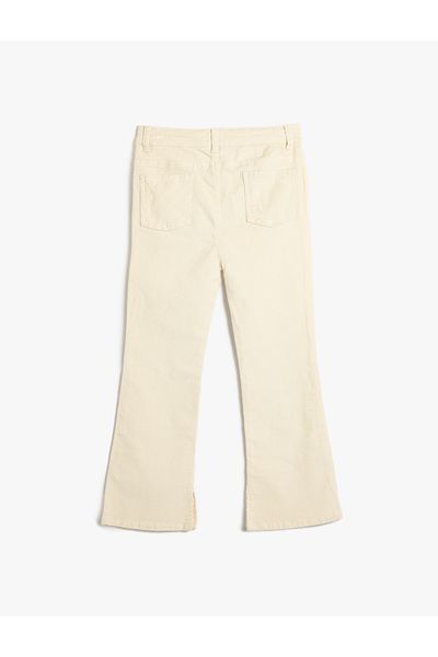 Koton 5Wkg40035Aw 010 Ecru Girls' Woven Trousers