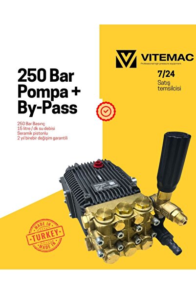 VİTEMAC 250 BAR POMPA + BY-PASS YERLİ POMPA